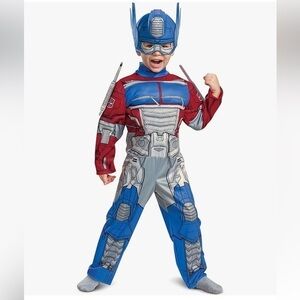 Toddlers Muscle Optimus Prime Transformer Halloween Costumes Padded Jumpsuit